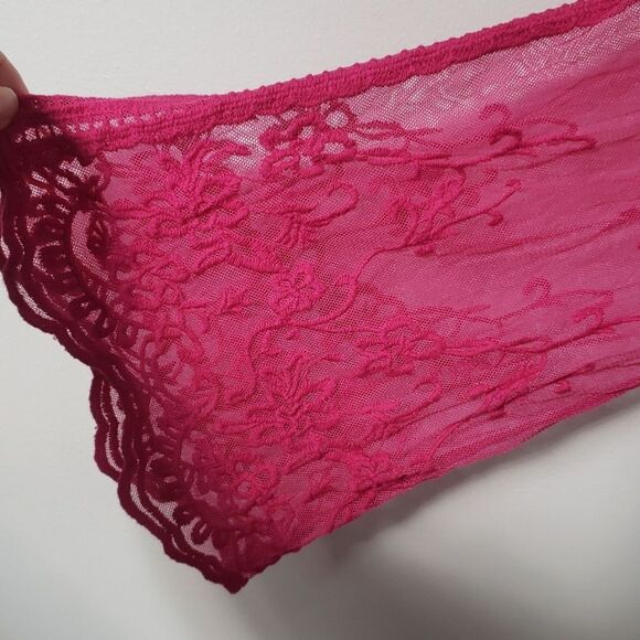 Lane Bryant Kimono Womens 18-20 Sheer Lace Floral Embroidered Duster Pink NwT - Picture 5 of 6